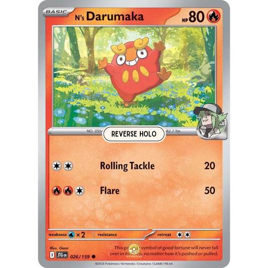 [ENG] Pokemon SV09 Journey Together: 026/159 N's Darumaka [Fire] [C - Common] (Reverse Holo)
