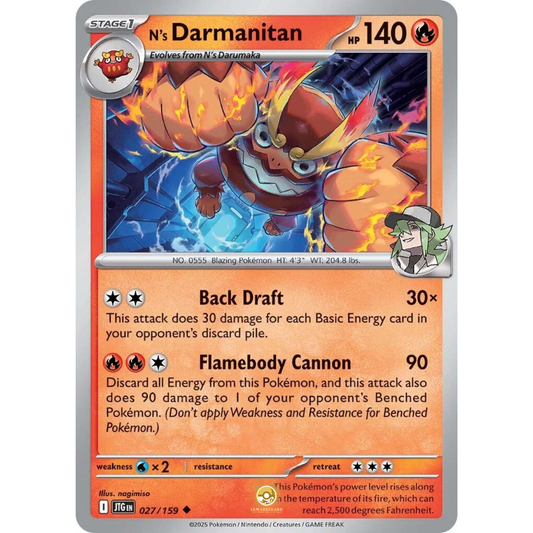 [ENG] Pokemon SV09 Journey Together: 027/159 N's Darmanitan [Fire] [U - Uncommon] (Non-foil)