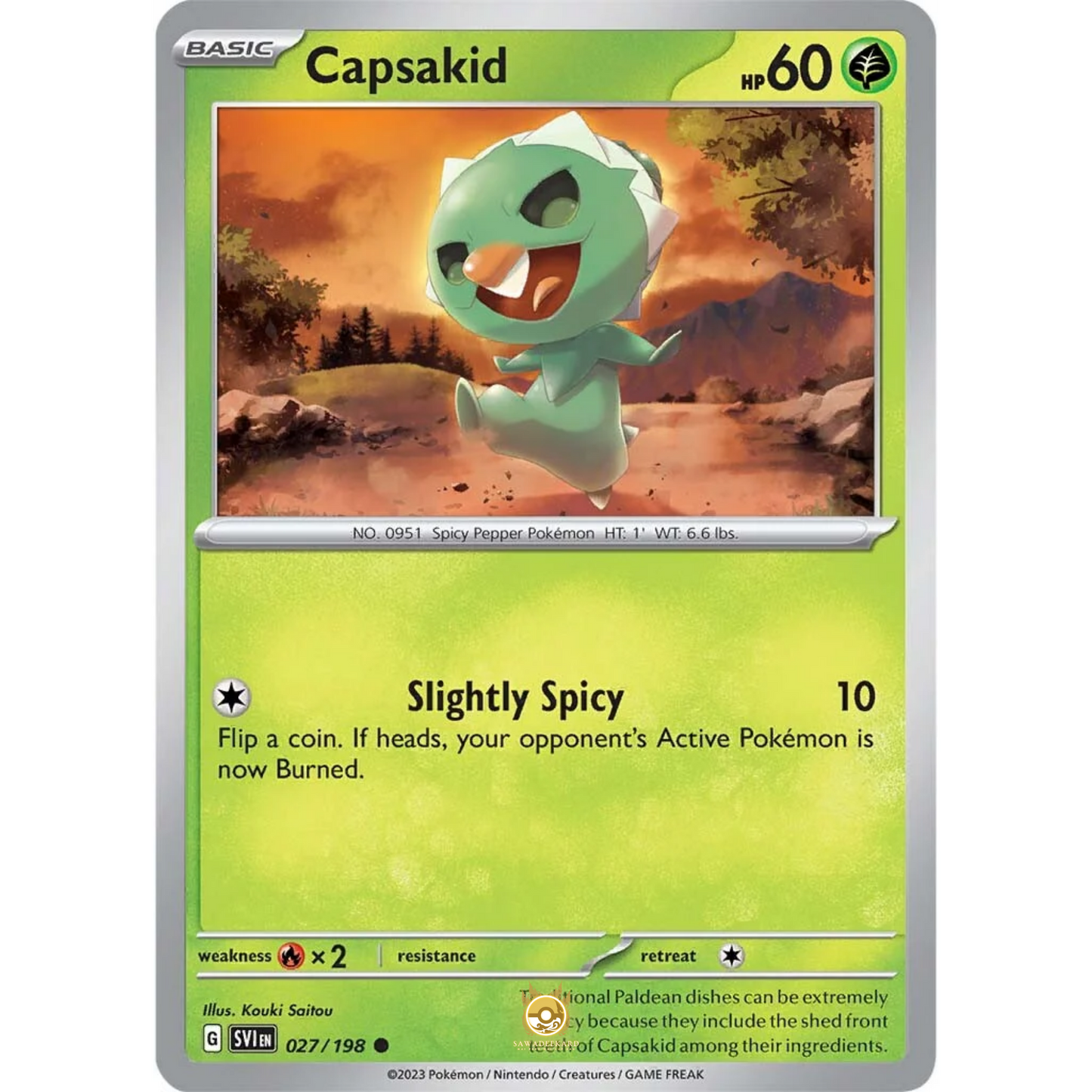 [ENG] SV01 Scarlet Violet Base Set: 027/198 Capsakid C (Non-Foil)