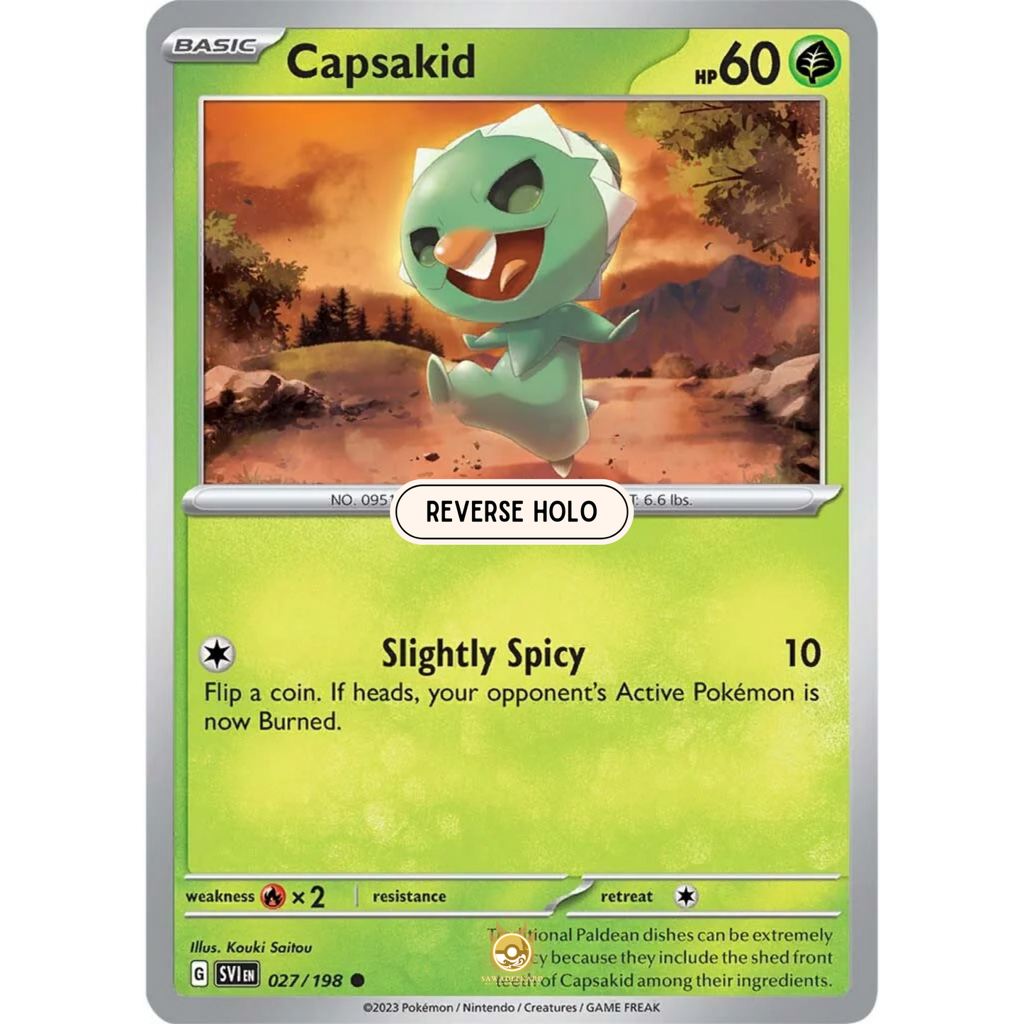 [ENG] SV01 Scarlet Violet Base Set: 027/198 Capsakid C (Reverse Holo)