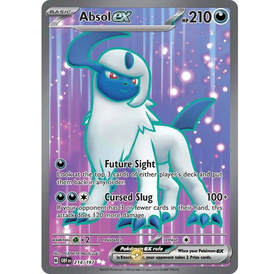 [ENG]	SV03	Obsidian Flames:	214/197	Absol ex	SR	(Foil)