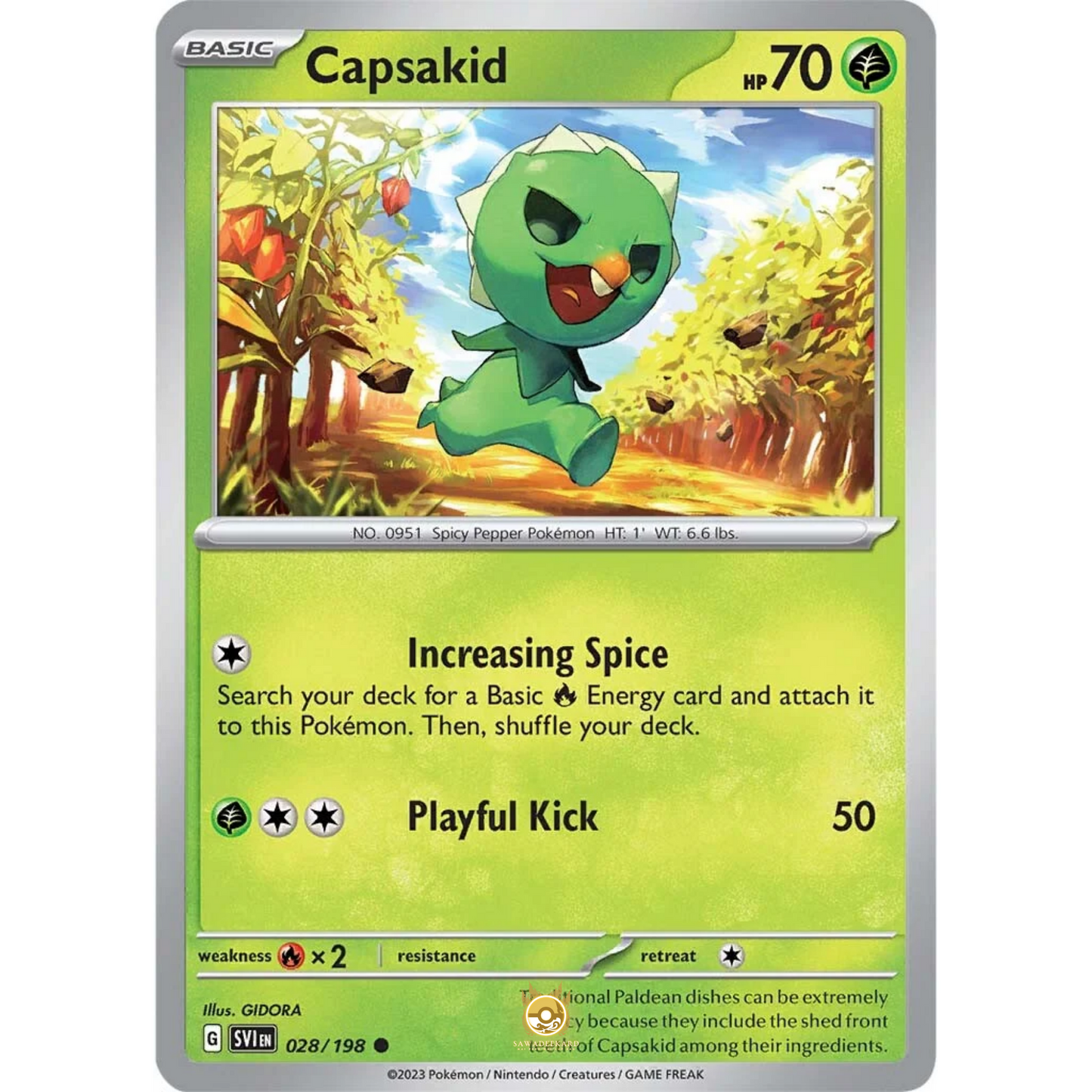 [ENG] SV01 Scarlet Violet Base Set: 028/198 Capsakid C (Non-Foil)