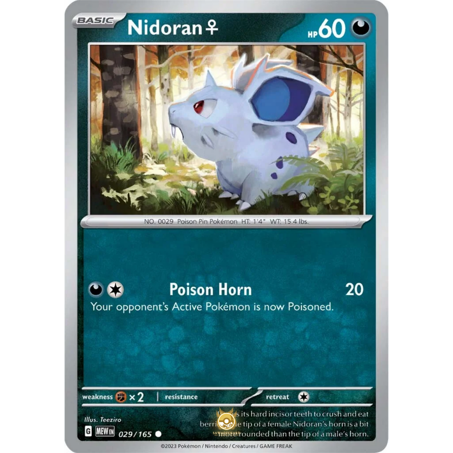 [ENG]	SV3.5	151:	029/165	Nidoran ♀	C	(Non-Foil)