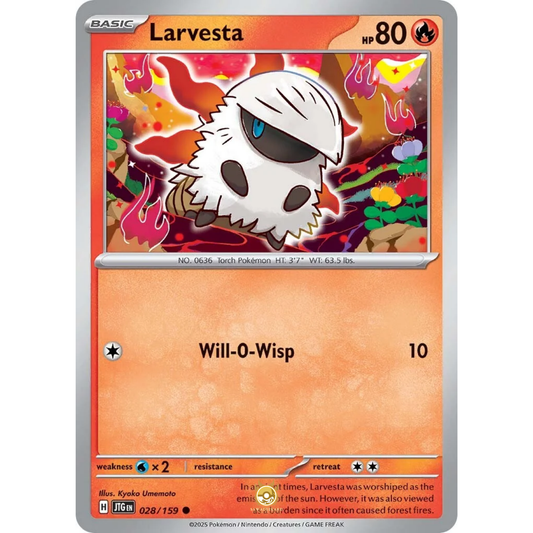 [ENG] Pokemon SV09 Journey Together: 028/159 Larvesta [Fire] [C - Common] (Non-foil)