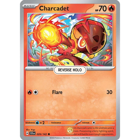 [ENG] Pokemon SV07 Stellar Crown: 029/142 Charcadet [Fire] [C - Common] (Reverse Holo)