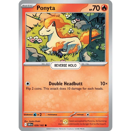 [ENG] Pokemon SV10 Destined Rivals: 029/182 Ponyta [Fire] [C - Common] (Reverse Holo)