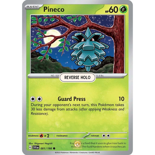 [ENG] SV01 Scarlet Violet Base Set: 001/198 Pineco C (Reverse Holo)