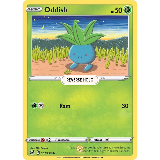 [ENG] SWSH 11 Lost Origin: 001/196 Oddish C (Reverse Holo)