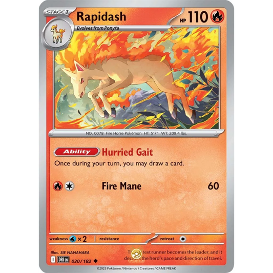 [ENG] Pokemon SV10 Destined Rivals: 030/182 Rapidash [Fire] [U - Uncommon] (Non-foil)