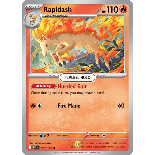 [ENG] Pokemon SV10 Destined Rivals: 030/182 Rapidash [Fire] [U - Uncommon] (Reverse Holo)