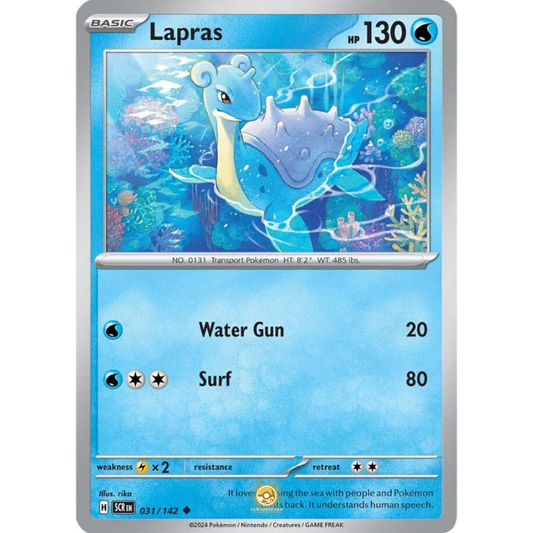 [ENG] Pokemon SV07 Stellar Crown: 031/142 Lapras [Water] [U - Uncommon] (Non-foil)