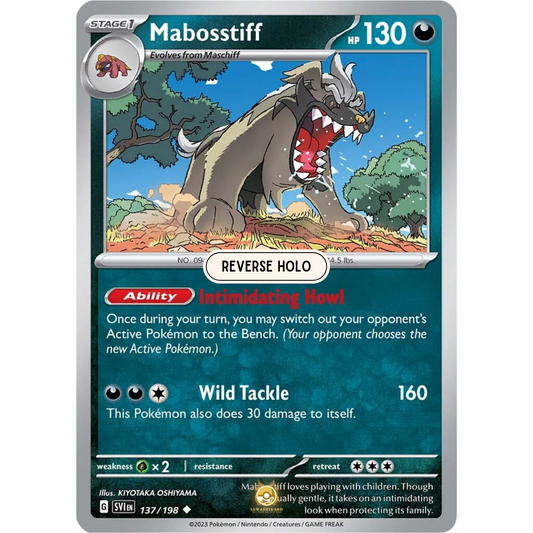 [ENG] SV01 Scarlet Violet Base Set: 137/198 Mabosstiff U (Reverse Holo)