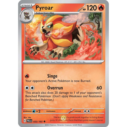 [ENG] SV02 Paldea Evolved: 032/193 Pyroar U (Non-Foil)