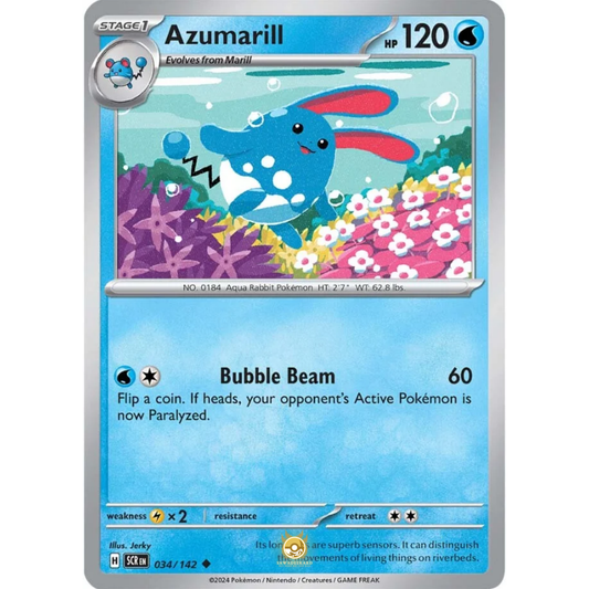 [ENG] Pokemon SV07 Stellar Crown: 034/142 Azumarill [Water] [U - Uncommon] (Non-foil)