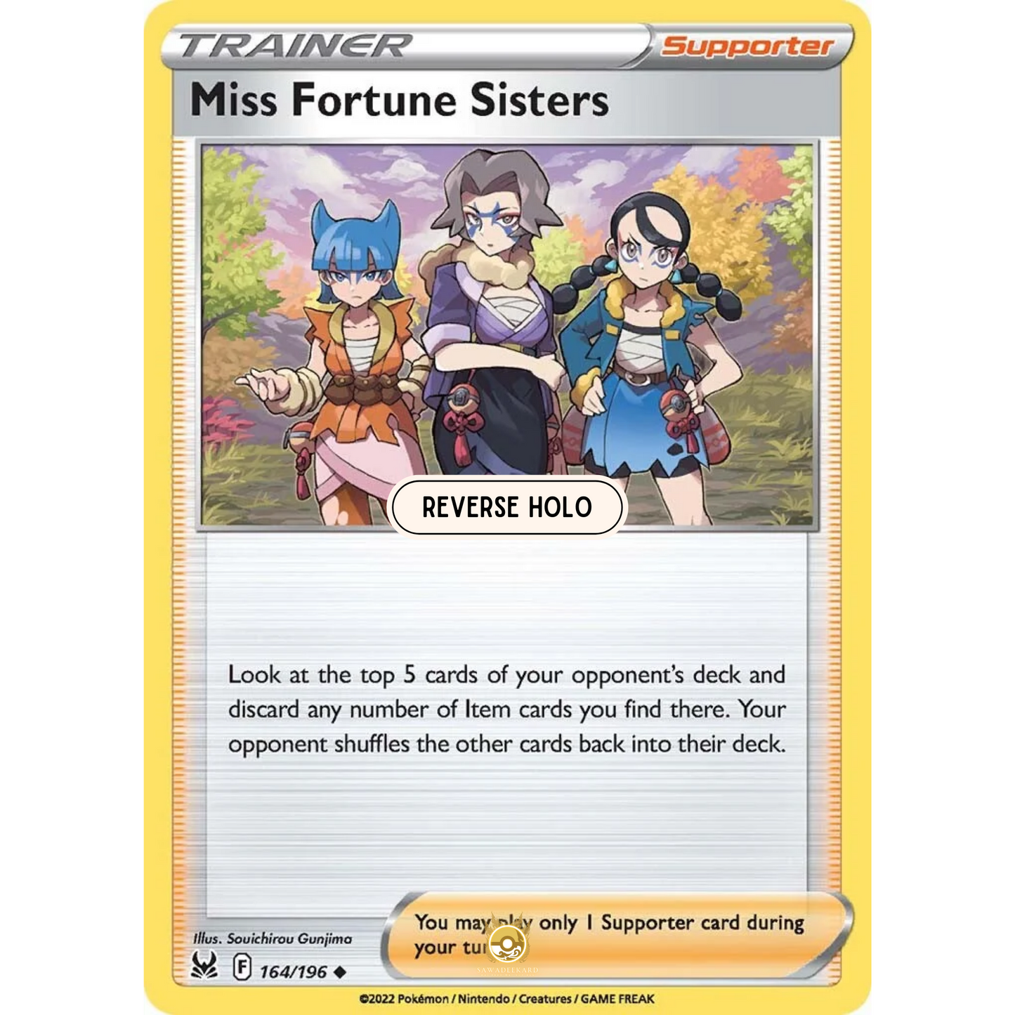 [ENG] SWSH 11 Lost Origin: 164/196 Miss Fortune Sisters U (Reverse Holo)