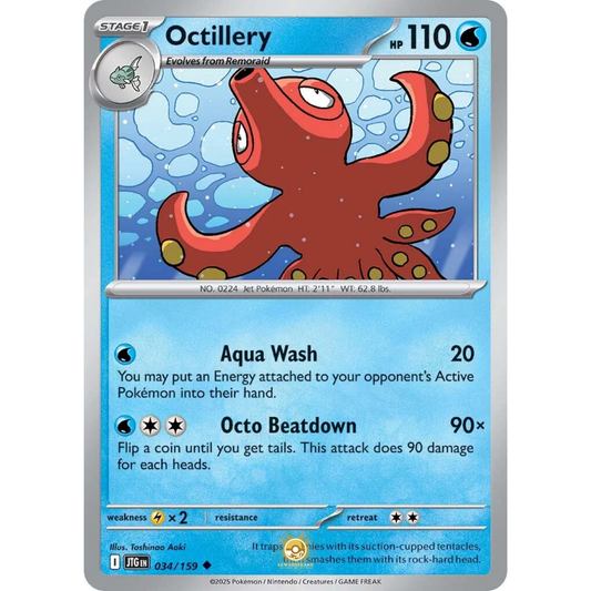 [ENG] Pokemon SV09 Journey Together: 034/159 Octillery [Water] [U - Uncommon] (Non-foil)