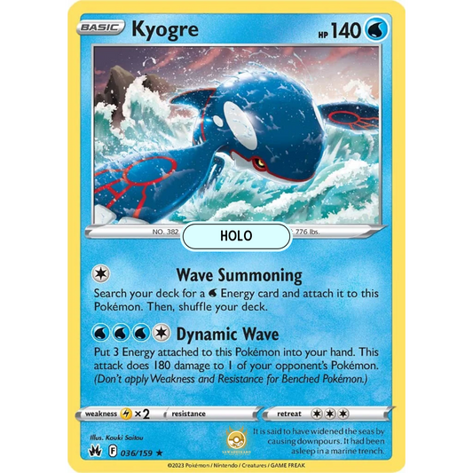 [ENG] SWSH 12.5 Crown Zenith: 036/159 Kyogre R (Foil)