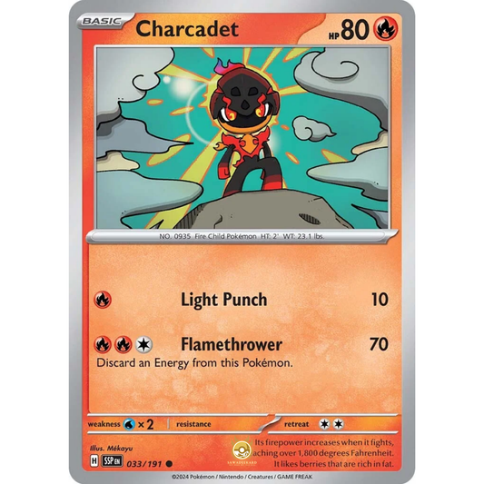 [ENG] Pokemon SV08 Surging Sparks: 033/191 Charcadet [Fire] [C - Common] (Non-foil)