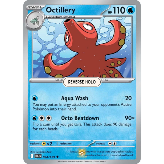 [ENG] Pokemon SV09 Journey Together: 034/159 Octillery [Water] [U - Uncommon] (Reverse Holo)