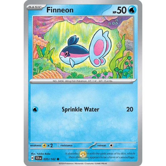 [ENG] Pokemon SV07 Stellar Crown: 035/142 Finneon [Water] [C - Common] (Non-foil)