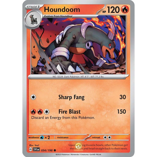 [ENG] SV01 Scarlet Violet Base Set: 034/198 Houndoom C (Non-Foil)