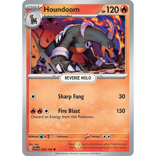 [ENG] SV01 Scarlet Violet Base Set: 034/198 Houndoom C (Reverse Holo)