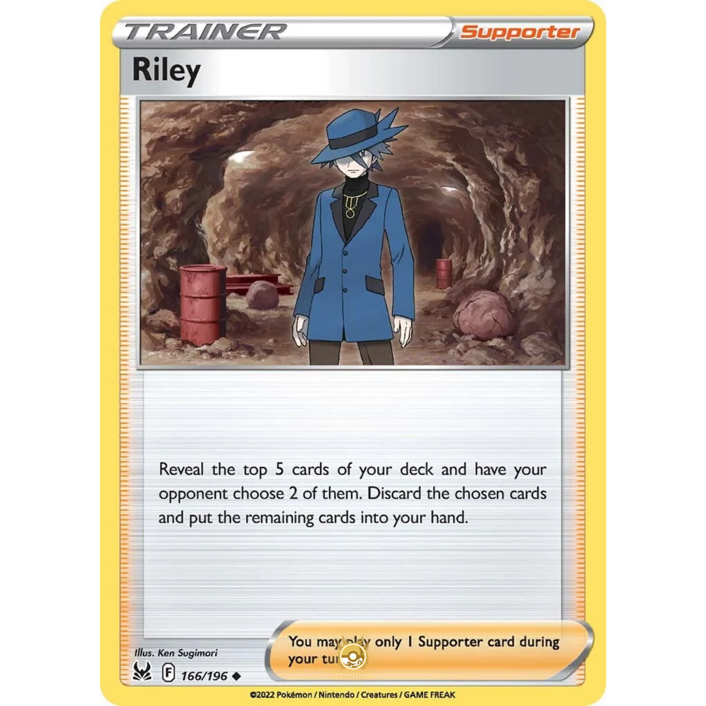 [ENG] SWSH 11 Lost Origin: 166/196 Riley U (Non-Foil)