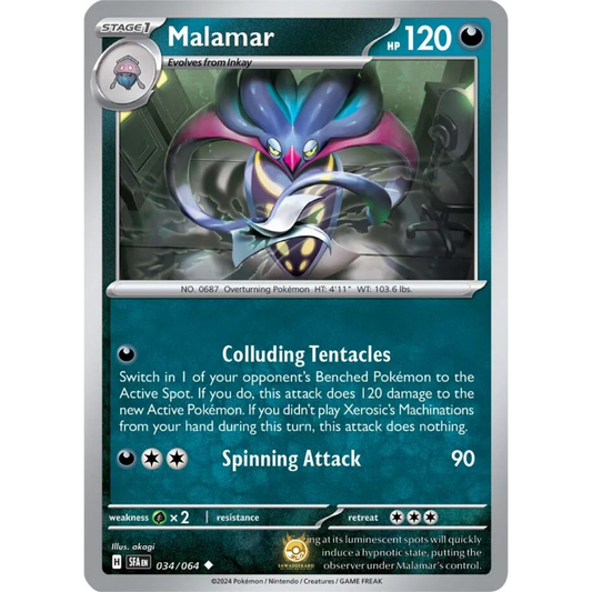[ENG] Pokemon SV6.5 Shrouded Fable: 034/064 Malamar [Darkness] [U - Uncommon] (Non-foil)