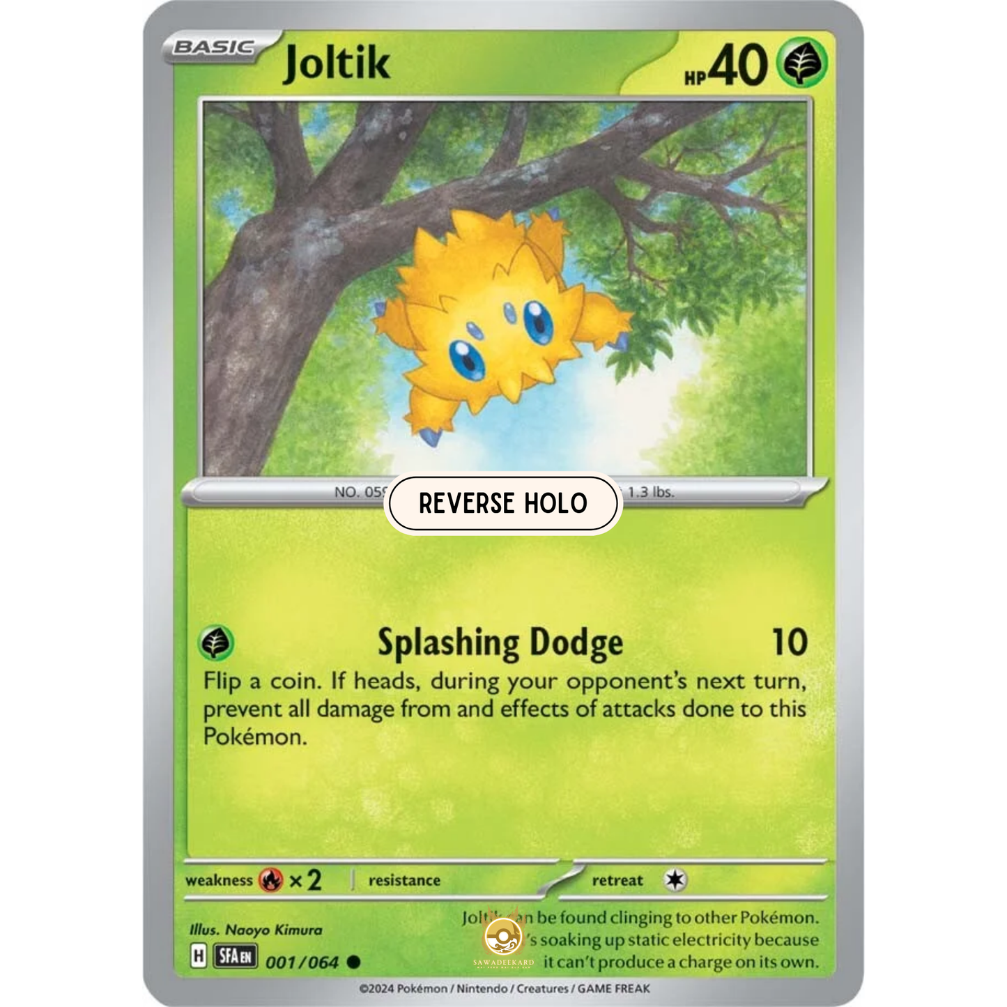 [ENG] Pokemon SV6.5 Shrouded Fable: 001/064 Joltik [Grass] [C - Common] (Reverse Holo)