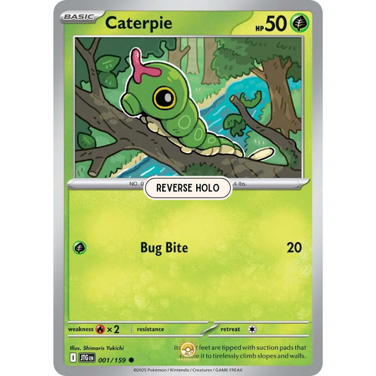 [ENG] Pokemon SV09 Journey Together: 001/159 Caterpie [Grass] [C - Common] (Reverse Holo)