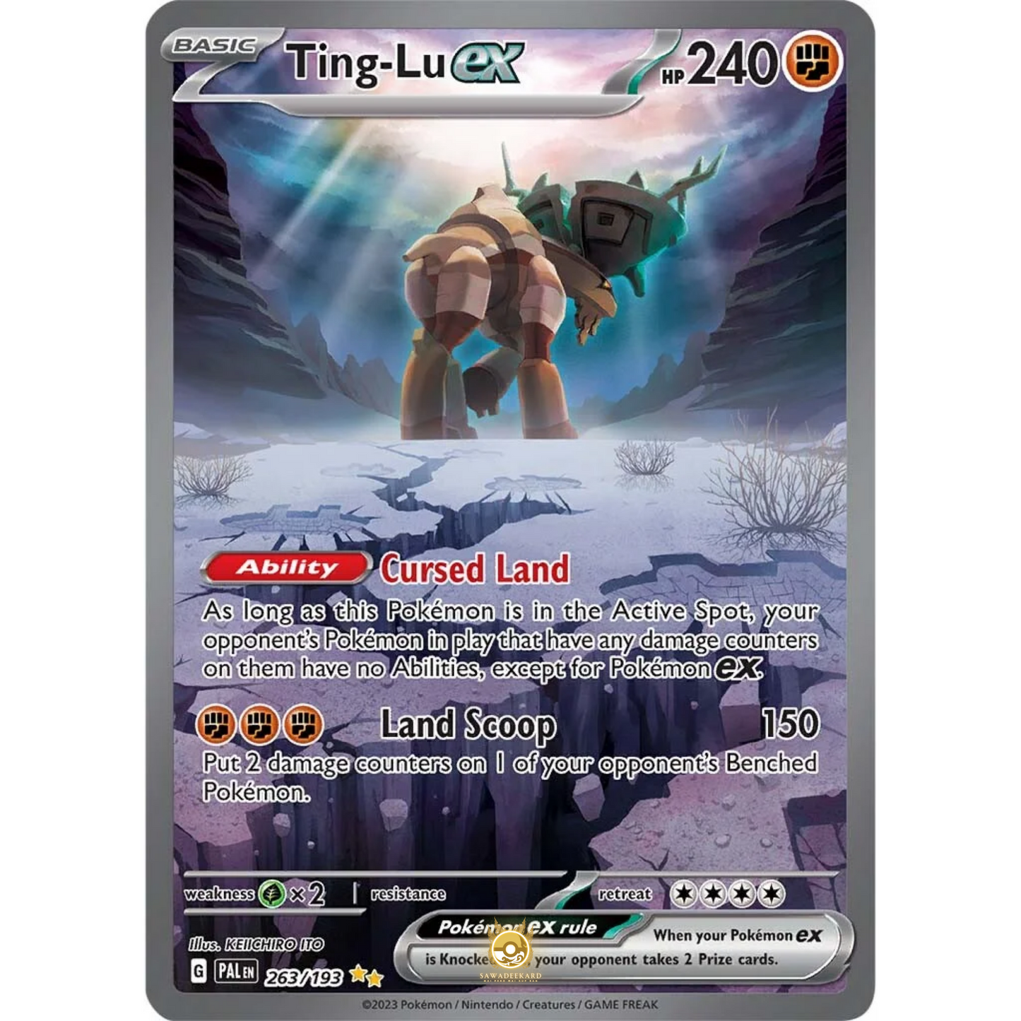 [ENG] SV02 Paldea Evolved: 263/193 Ting-Lu EX SIR (Foil)