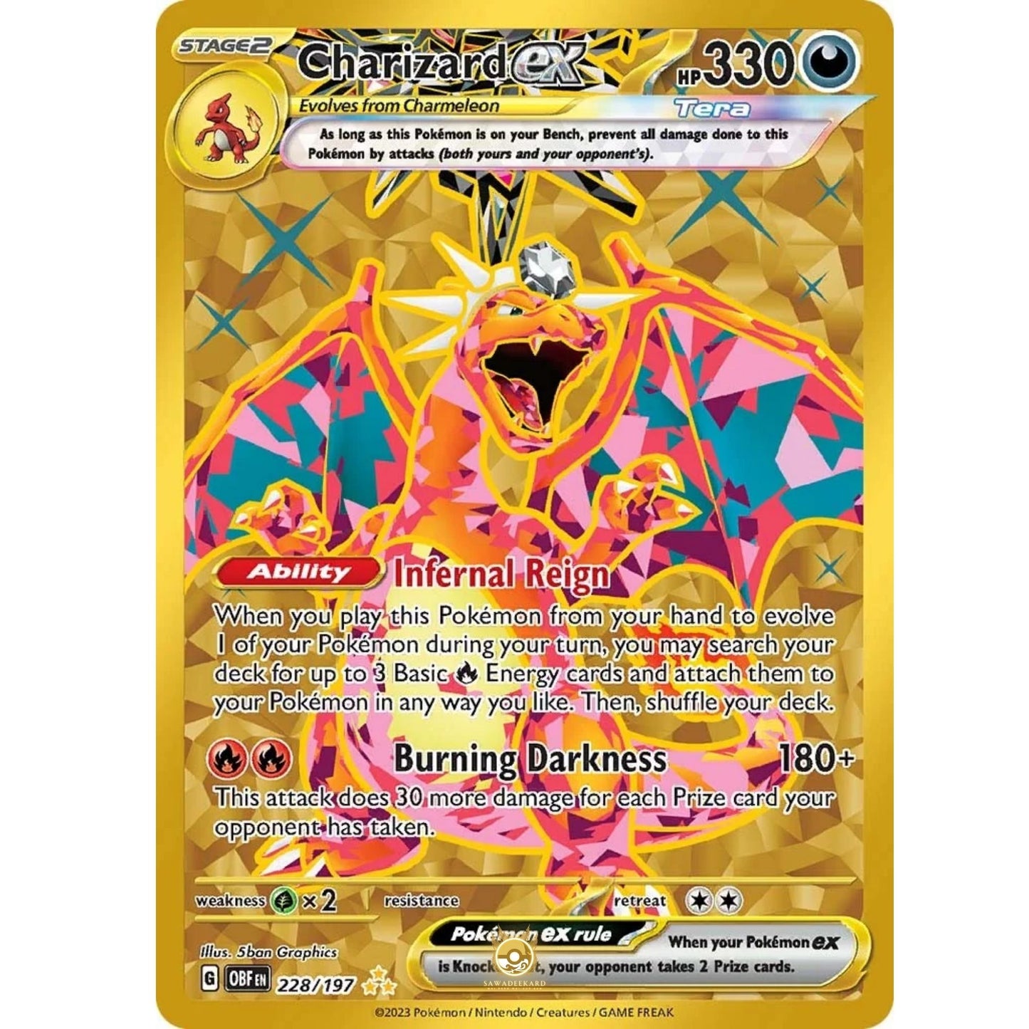 [ENG]	SV03	Obsidian Flames:	228/197	Charizard ex	UR	(Foil)