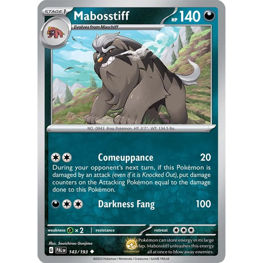 [ENG] SV02 Paldea Evolved: 143/193 Mabosstiff U (Non-Foil)