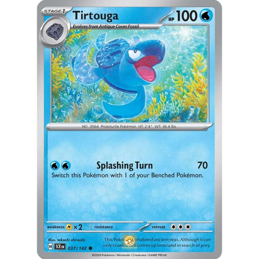[ENG] Pokemon SV07 Stellar Crown: 037/142 Tirtouga [Water] [C - Common] (Non-foil)