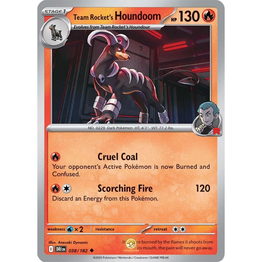 [ENG] Pokemon SV10 Destined Rivals: 038/182 Team Rocket's Houndoom [Fire] [U - Uncommon] (Non-foil)