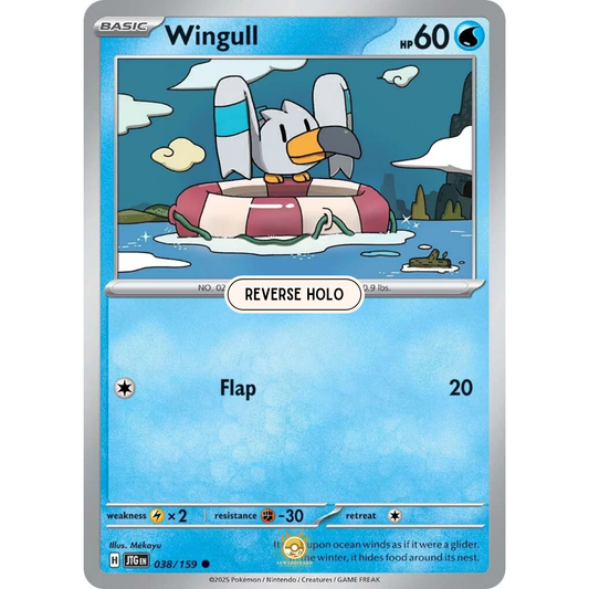 [ENG] Pokemon SV09 Journey Together: 038/159 Wingull [Water] [C - Common] (Reverse Holo)