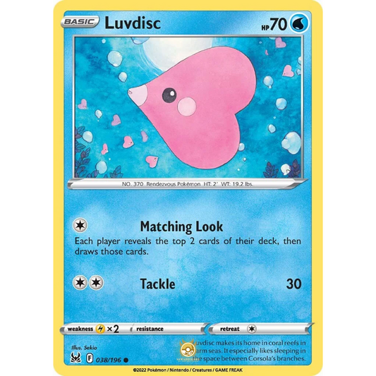 [ENG] SWSH 11 Lost Origin: 038/196 Luvdisc C (Non-Foil)