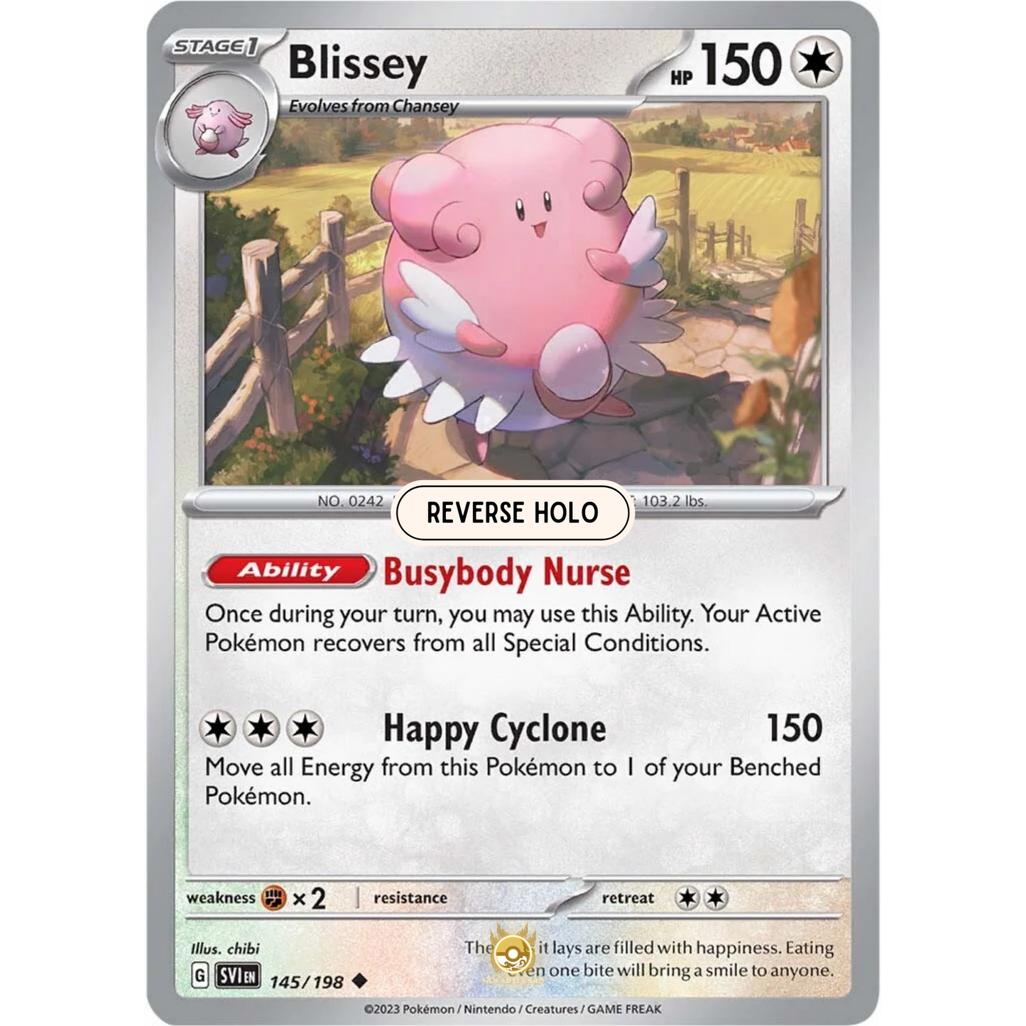 [ENG] SV01 Scarlet Violet Base Set: 145/198 Blissey U (Reverse Holo)