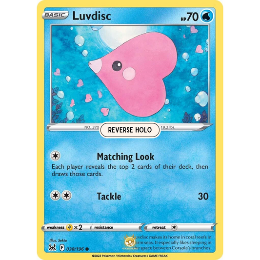 [ENG] SWSH 11 Lost Origin: 038/196 Luvdisc C (Reverse Holo)