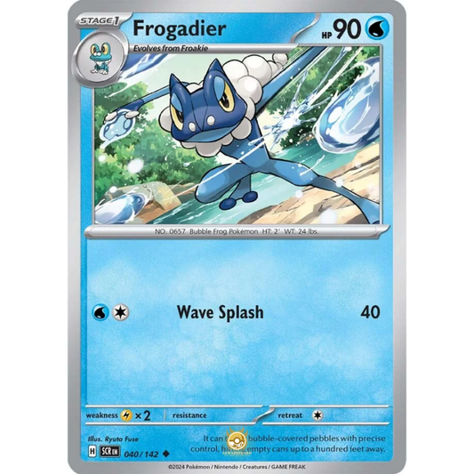 [ENG] Pokemon SV07 Stellar Crown: 040/142 Frogadier [Water] [U - Uncommon] (Non-foil)