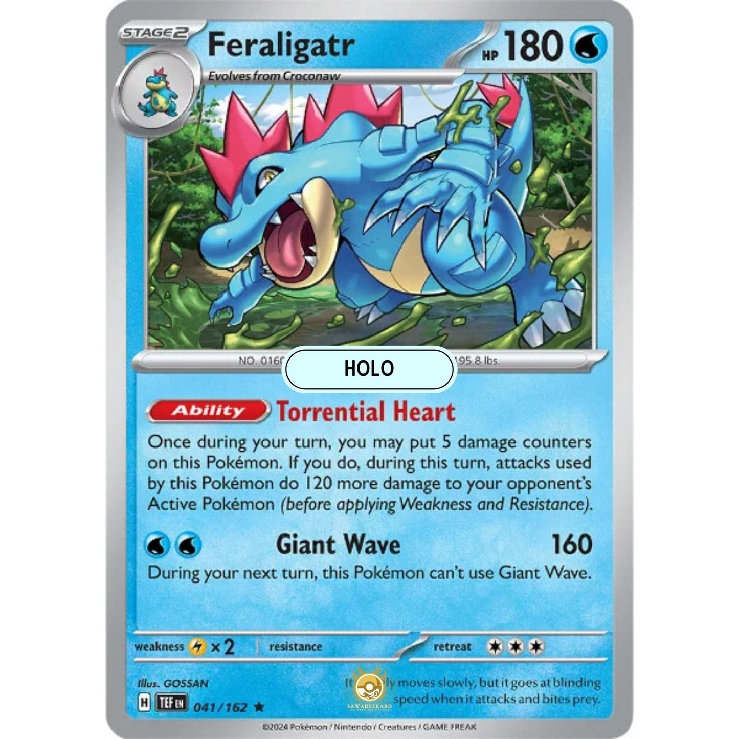 [ENG]	SV05	Temporal Forces:	041/162	Feraligatr	[Water]	[R - Rare]	(Foil)