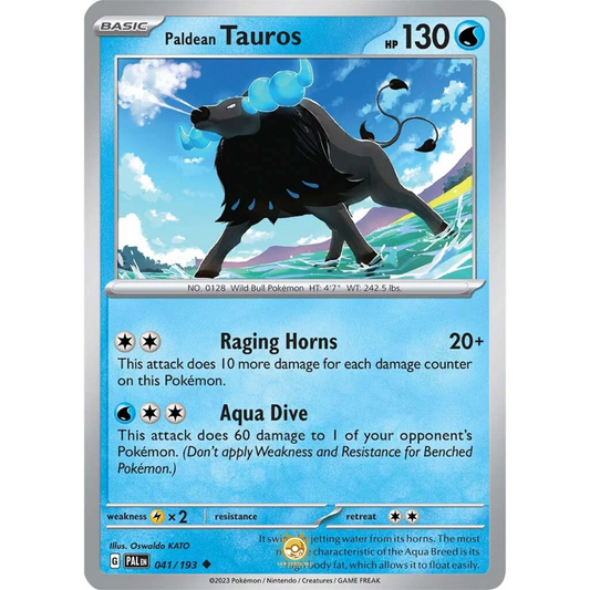 [ENG] SV02 Paldea Evolved: 041/193 Paldean Tauros U (Non-Foil)