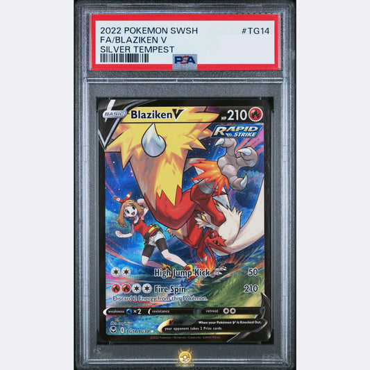 [PSA 10] [ENG] SWSH12 Silver Tempest (2022): TG14/TG30 Blaziken V [Fire] [CSR - Character Secret Rare] (Foil)
