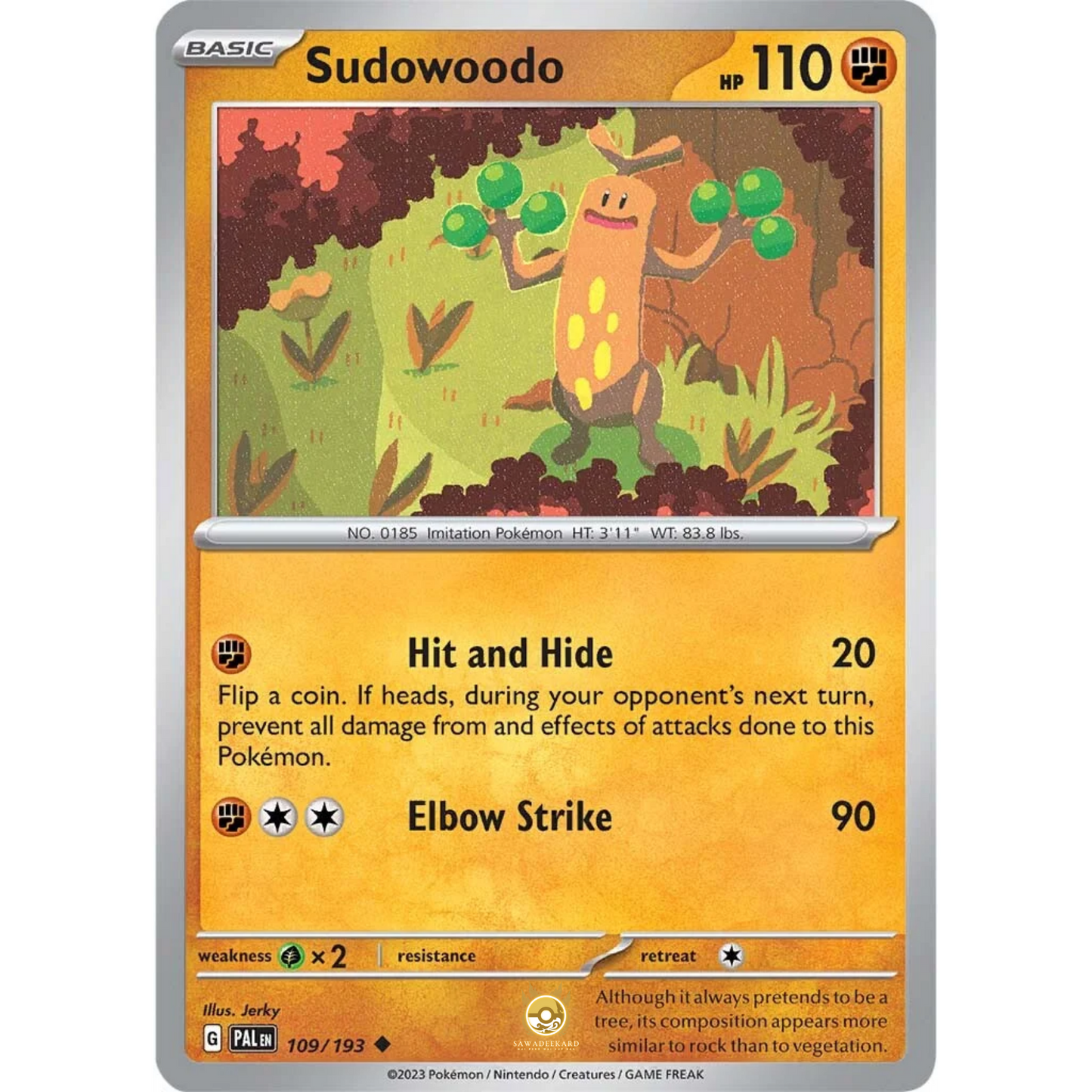 [ENG] SV02 Paldea Evolved: 109/193 Sudowoodo U (Non-Foil)