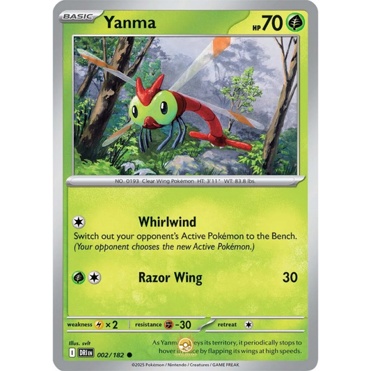 [ENG] Pokemon SV10 Destined Rivals: 002/182 Yanma [Grass] [C - Common] (Non-foil)