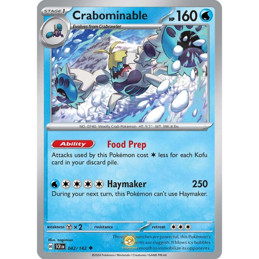 [ENG] Pokemon SV07 Stellar Crown: 042/142 Crabominable [Water] [U - Uncommon] (Non-foil)