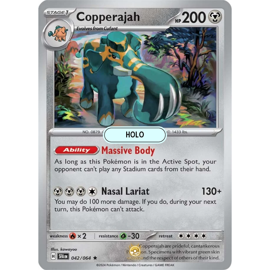 [ENG] Pokemon SV6.5 Shrouded Fable: 042/064 Copperajah [Metal] [R - Rare] (Foil)