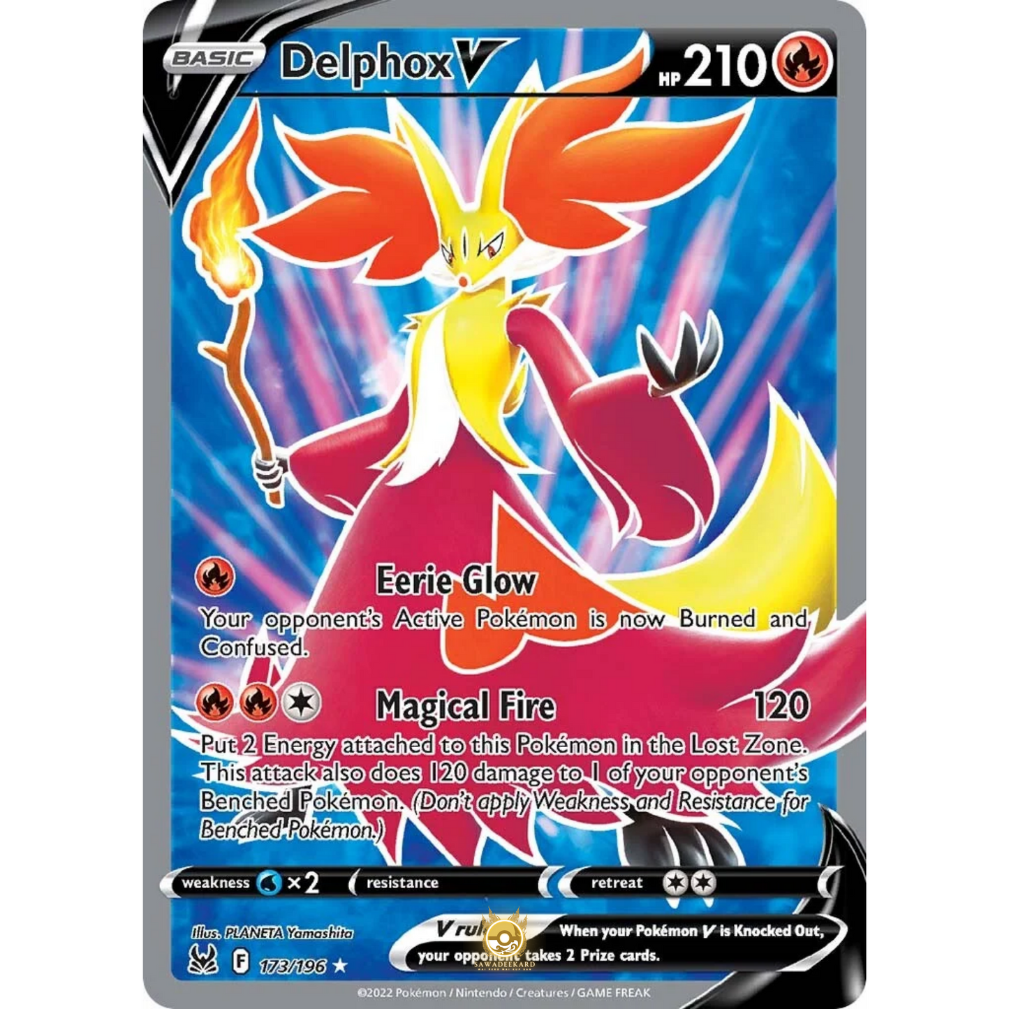 [ENG] SWSH 11 Lost Origin: 173/196 Delphox V UR (Foil)