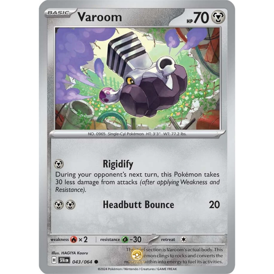 [ENG] Pokemon SV6.5 Shrouded Fable: 043/064 Varoom [Metal] [C - Common] (Non-foil)