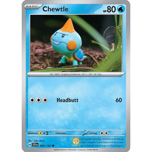 [ENG] Pokemon SV07 Stellar Crown: 043/142 Chewtle [Water] [C - Common] (Non-foil)